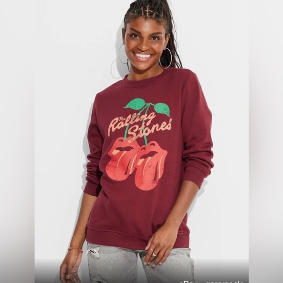 Rolling Stones Cherry Graphic Sweatshirt - Picture 1 of 3